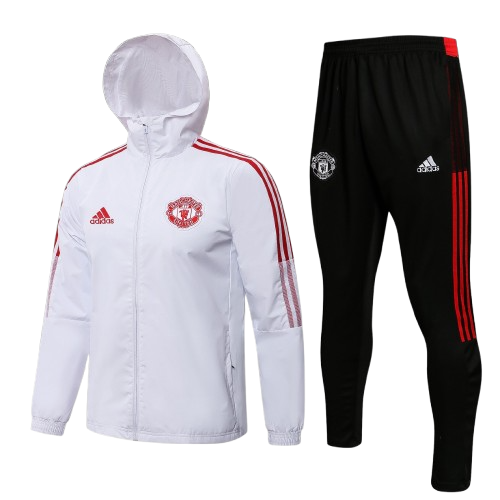 Chándal con Cortavientos Manchester United | White & Black Chándal con Cortavientos Manchester United | White & Black